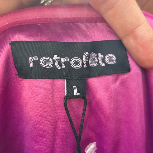 Retrofete HEATHER SEQUIN DRESS in Fuchsia size large NWT - Picture 6 of 9